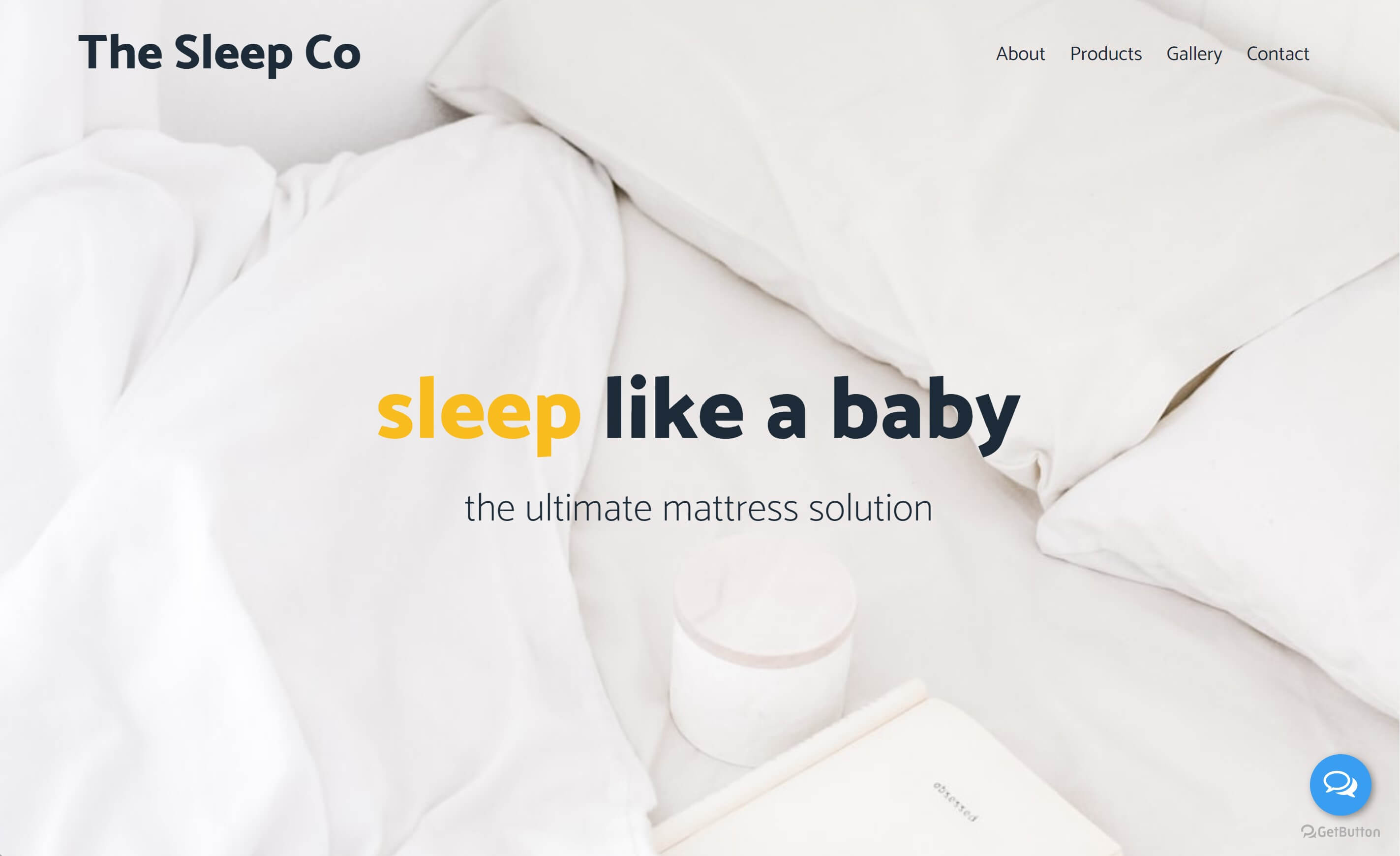 The Sleep Co store website homepage.